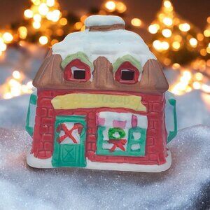 Bakery Porcelain Christmas Village Building - 1990s Decoration